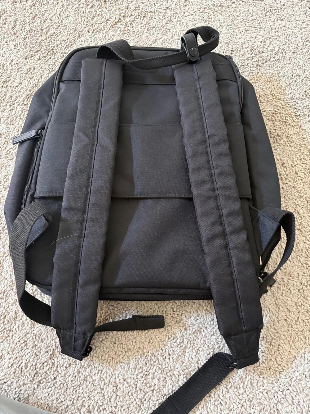 BEIS Expandable Black Backpack